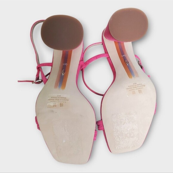 Sam Edelman Strappy Block Heel Sandals Pink 6.5 - Picture 7 of 7